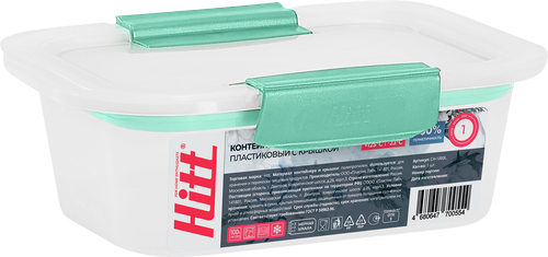 

Контейнер Hitt герметичный 1 л 1 шт. цвет в ассортименте Арт. СН-1000 L