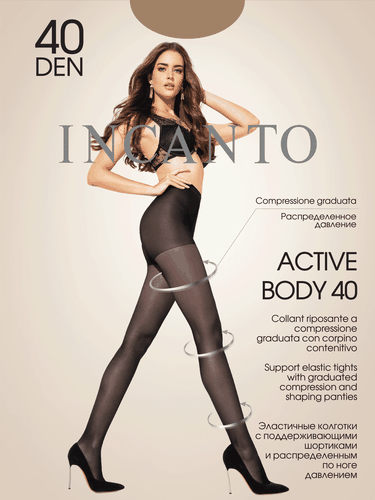 

Колготки женские Incanto Active Body цвет: daino/загар, размер 5, 40 den