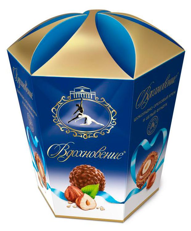 

Набор конфет Вдохновение шоколадно-ореховый крем и целый фундук 150 г