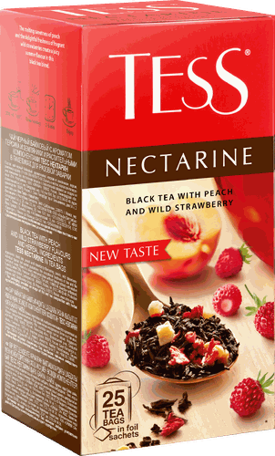 

Чай черный Tess Nectarine с персиком и земляникой 25 шт. 37.5 г