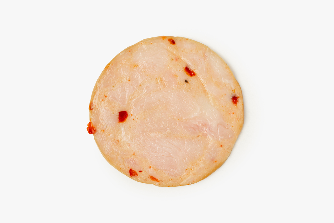 

Ветчина из грудки индейки с паприкой нарезка 150 г