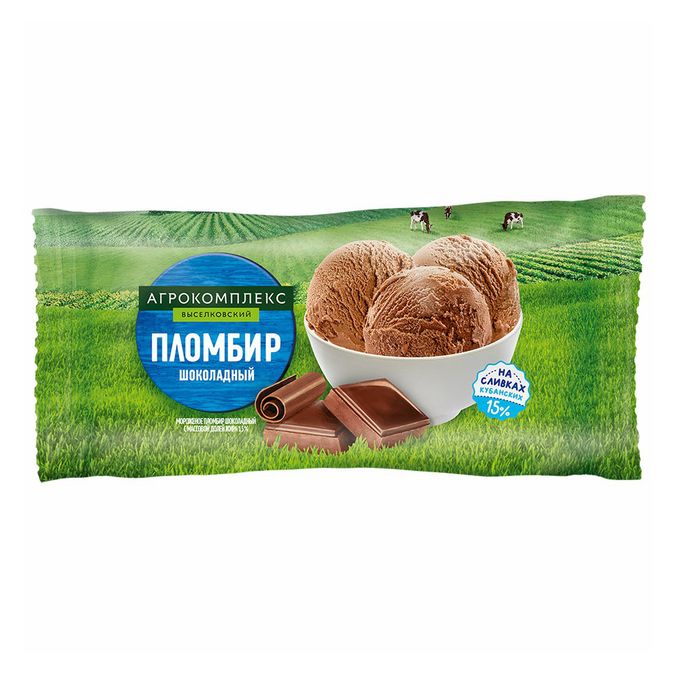 

Пломбир Агрокомплекс шоколадный в вафельном стаканчике 15% 100 г