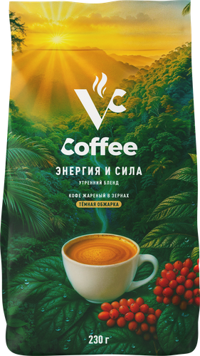 

Кофе зерновой VC Утренний купаж жареный 230 г
