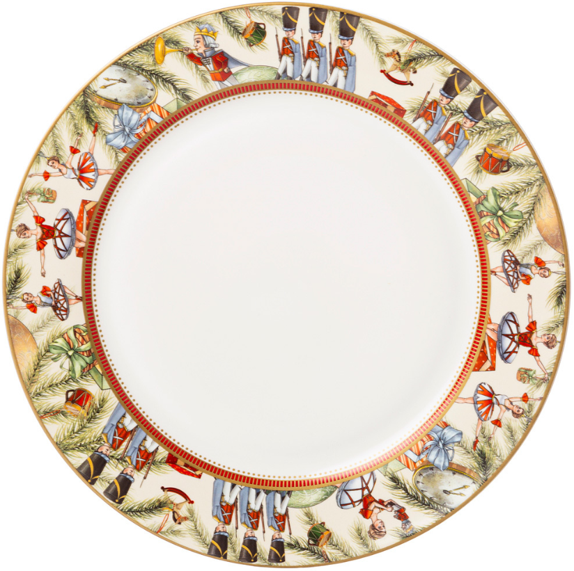 

Тарелка обеденная Щелкунчик фарфор 27см 85-1919