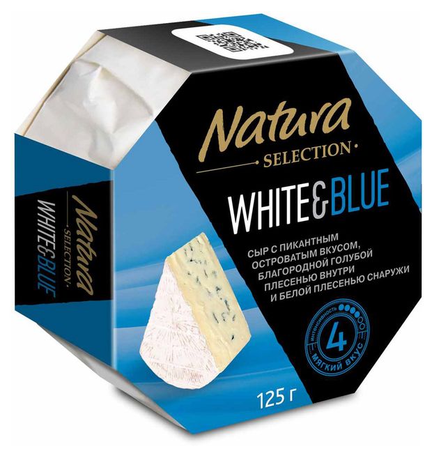 

Сыр NATURA SELECTION Blue Creamy с голубой плесенью Сливочный 60% без змж вес до 200г