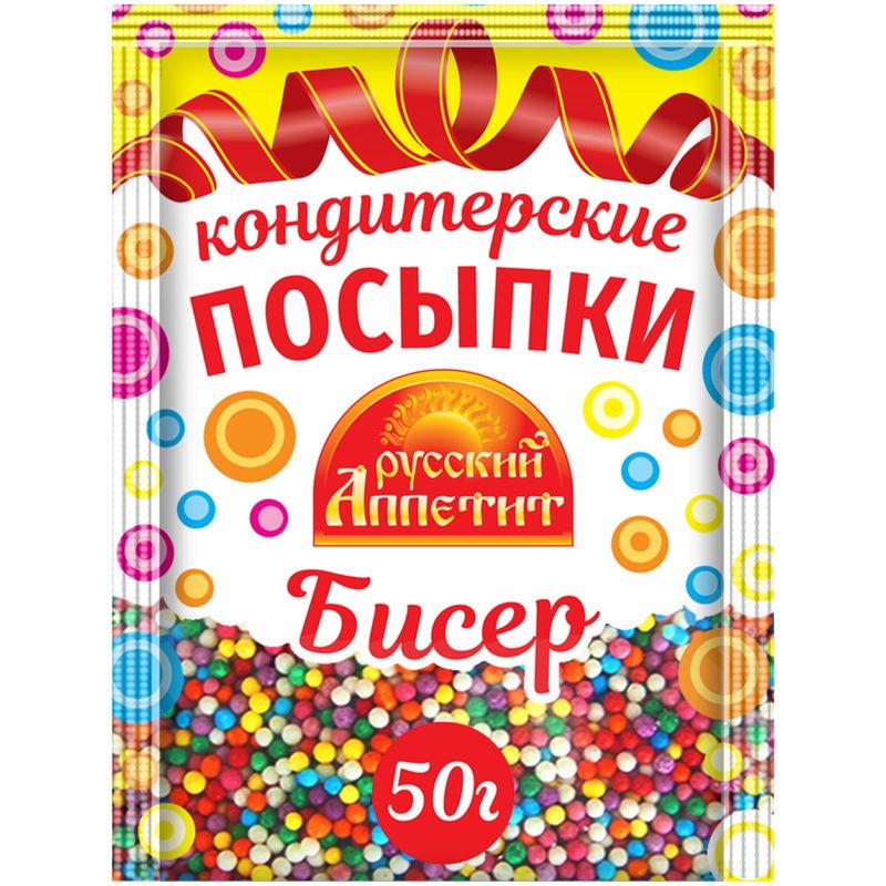 

Посыпки Русский аппетит Бисер кондитерские 50 г