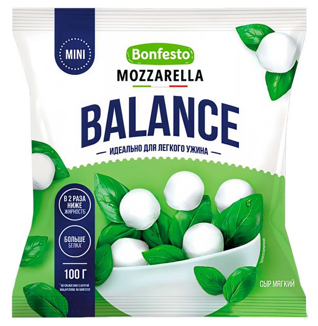 

Сыр мягкий Моцарелла Balance Bonfesto мини 100 г