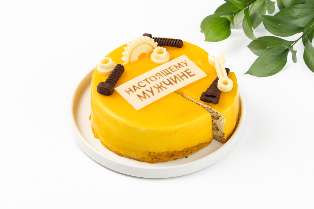 

Торт бисквитно-маковый ВкусВилл Настоящему мужчине с маракуйей 510 г