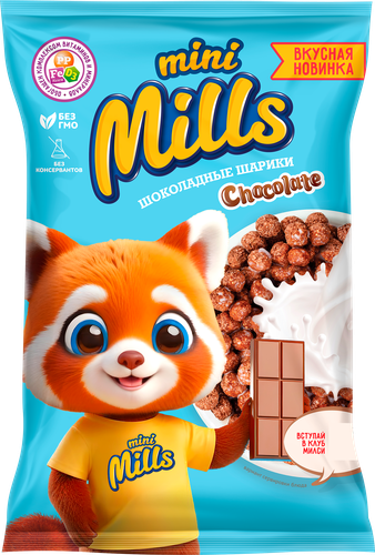 

Шарики кукурузные Mini Mills Шоколадные 200 г