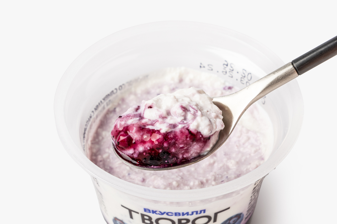 

Творог со сливками ВкусВилл "Черника" 5% 140 г