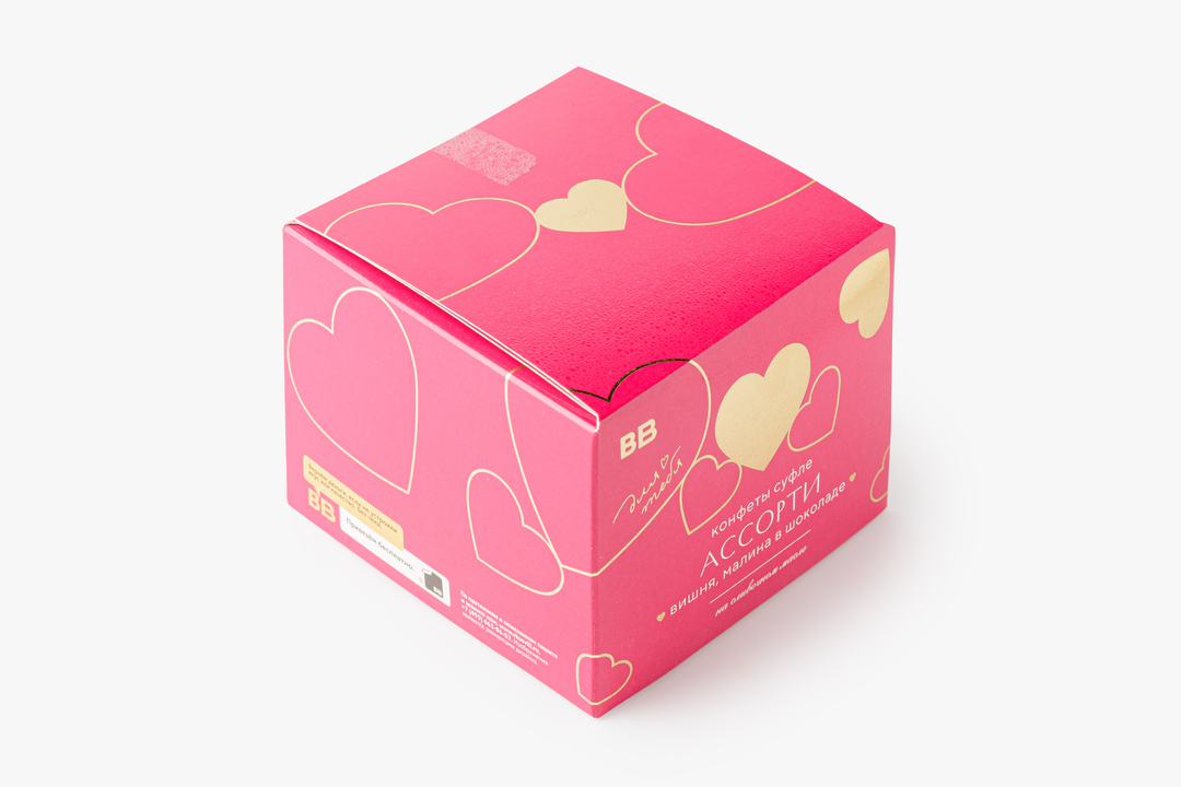 

Конфеты суфле в шоколаде ВкусВилл Ассорти малина и вишня 150 г