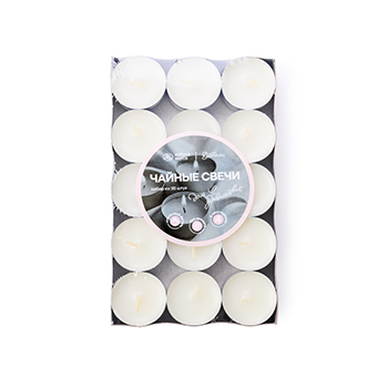 

Свечи чайные Азбука вкуса Детали классические в гильзе Россия 30 шт.
