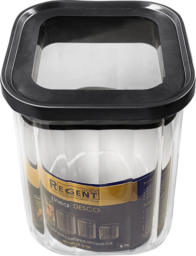 

Банка для сыпучих продуктов Regent inox Столовая серия (Linea Desco) 0.7 л