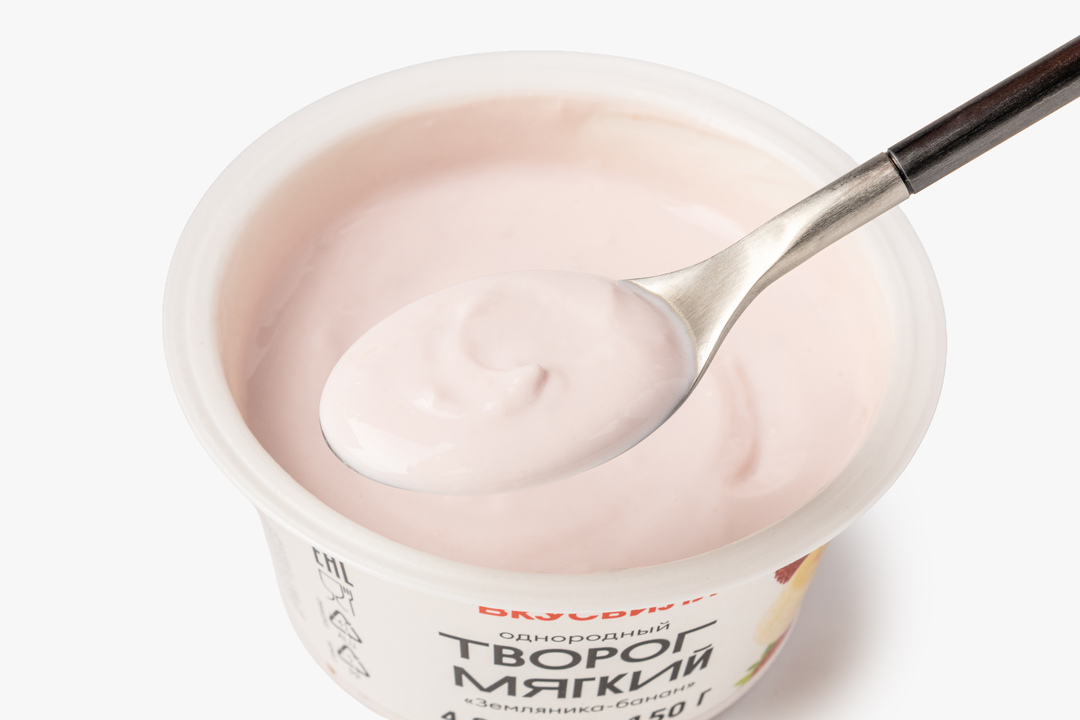 

Творог мягкий ВкусВилл Земляника и банан однородный 4.2% 150 г