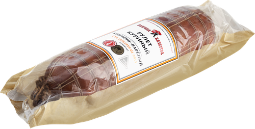 

Рулет копчено-вареный из мяса кур ФАБРИКА КАЧЕСТВА Птичий базар, весовой