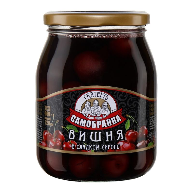 

Вишня Скатерть-Самобранка в сиропе с косточкой 700 г