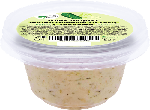 

Тофу Regalio Vegan паштет малосольный огурец с травами 150 г