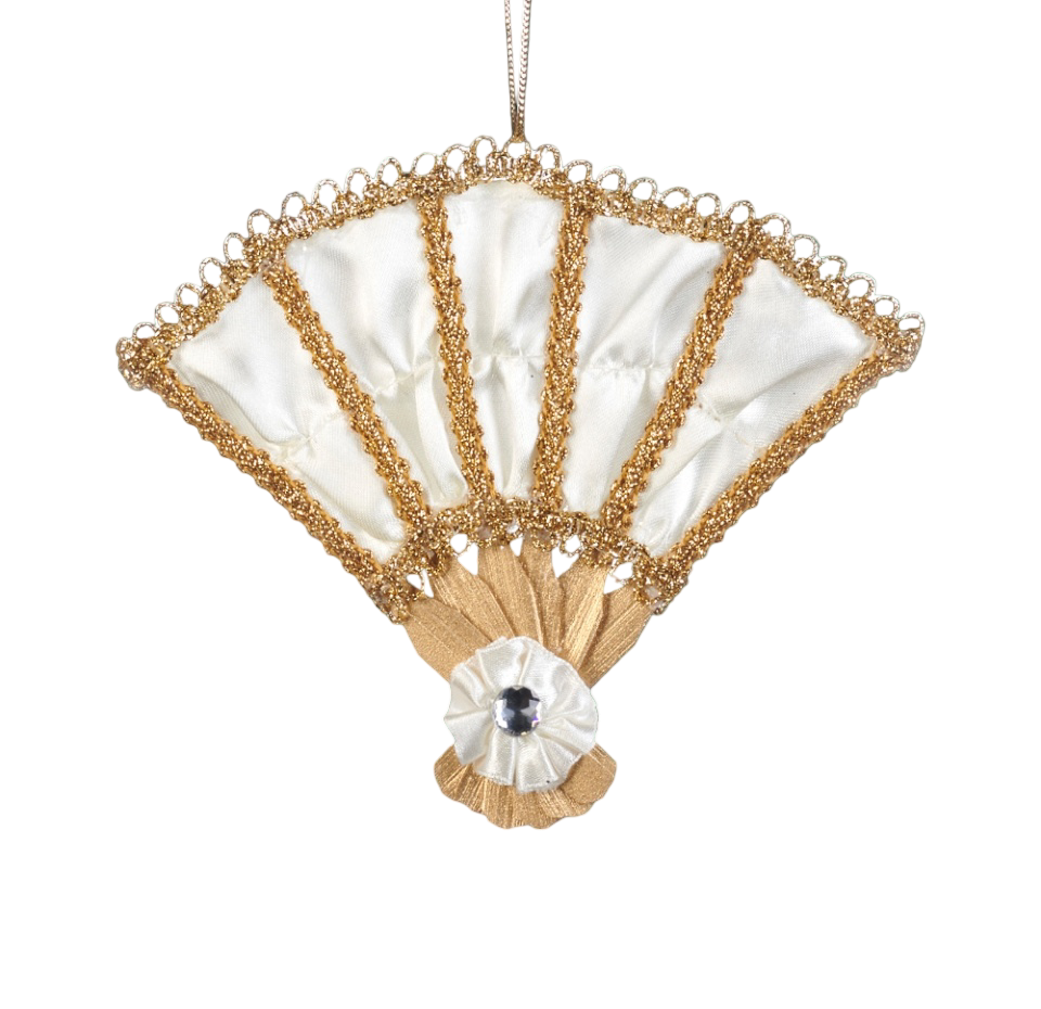 

Игрушка для елки Goodwill Веер Коллекция Праздник блестящий кремовый золотой 16.5 см