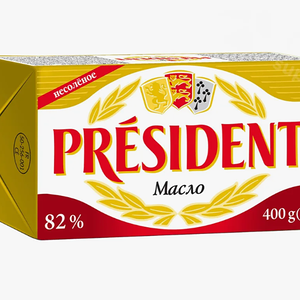 Масло сливочное president 82% 400 г
