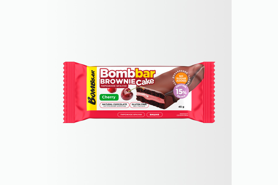 

Пирожное протеиновое BombBar Брауни вишня без сахара 45 г