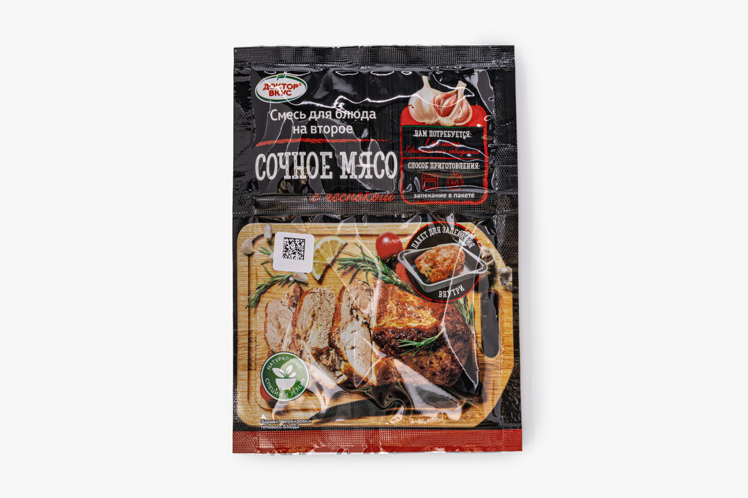

Приправа Доктор вкус Сочное мясо с чесноком для запекания в духовке 30 г