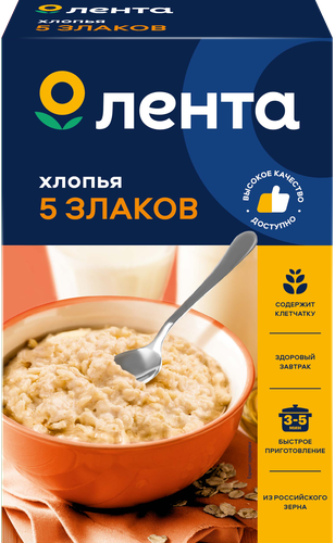 

Хлопья мультизлаковые ЛЕНТА 7 злаков, 500 г