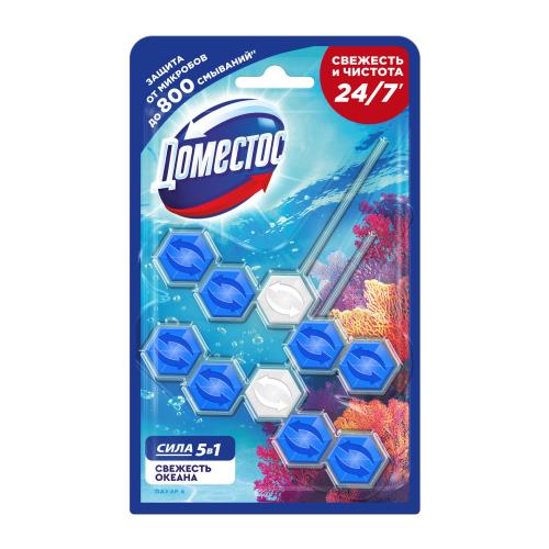 

Блок для унитаза Доместос Мощность 5 (Power 5) Свежесть океана 2 шт. х 55 г