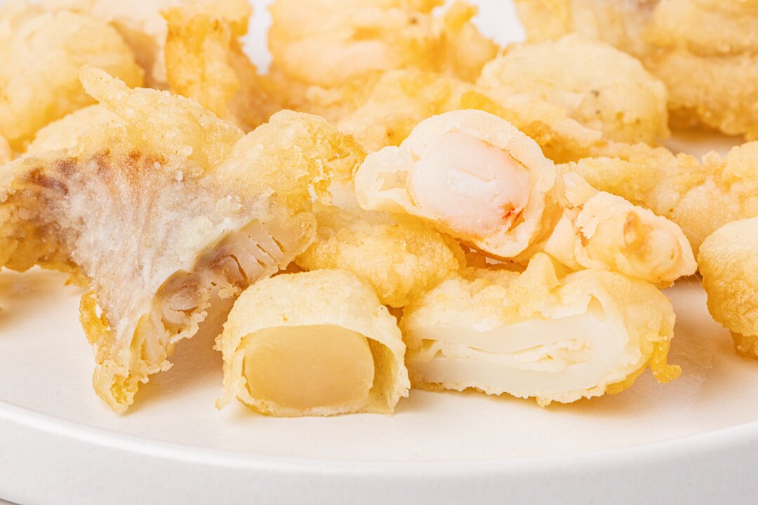 

Ассорти ВкусВилл из рыбы и морепродуктов в кляре 150 г