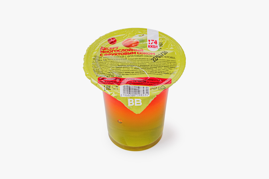 

Десерт многослойный Вкусвилл с фруктовым соком 150 г