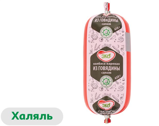 

Колбаса вареная Эколь Салам Ветчинная Халяль 450 г