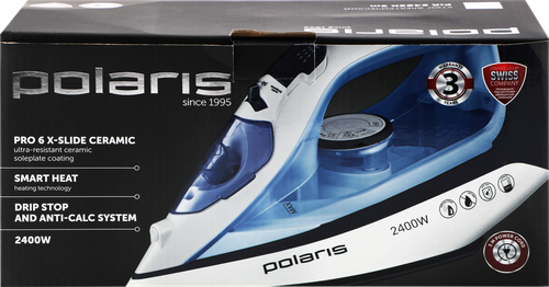 

Утюг Polaris Pir-2483к белый синий