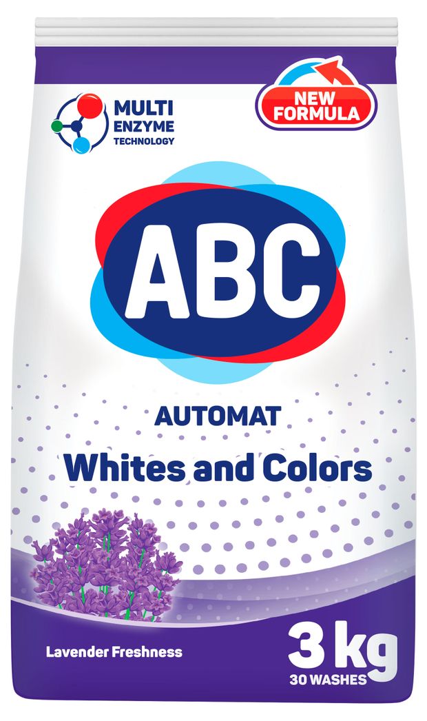 

Стиральный порошок АВС Лаванда, 3 кг