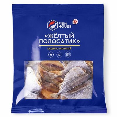 Полосатик Fish House желтый сушено-вяленый, 40 г