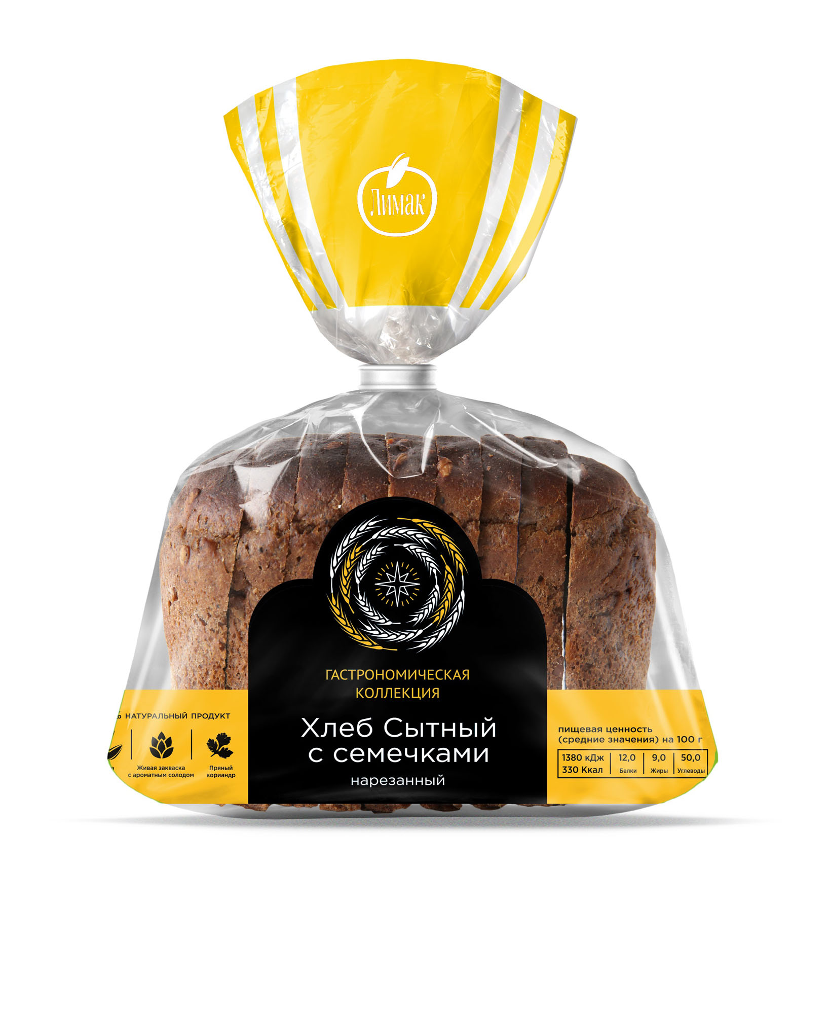 

Хлеб Лимак Сытный с семечками в нарезке 300 г