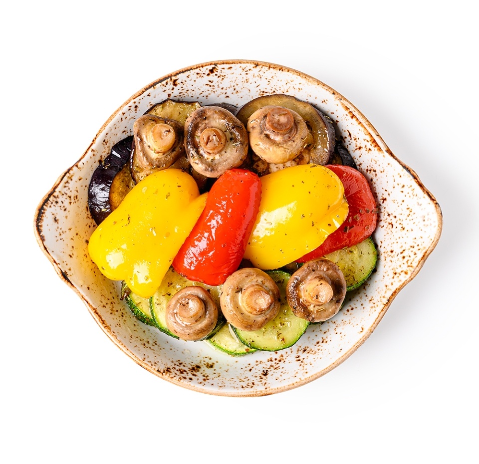 

Овощи жареные на гриле вес