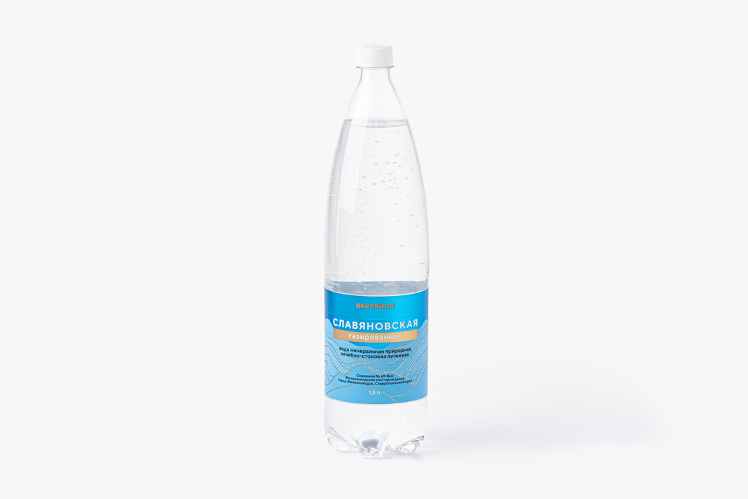 

Вода минеральная ВкусВилл Славяновская 1.5 л