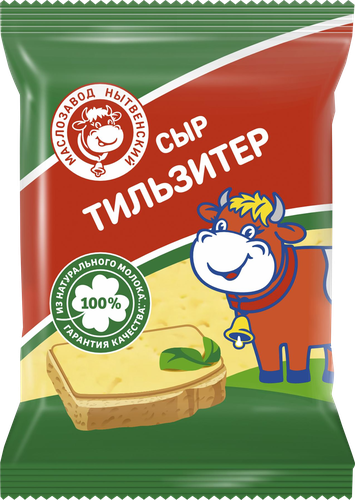 

Сыр Маслозавод Нытвенский Тильзитер кусок 45% 180 г