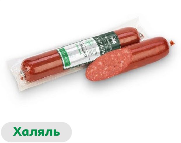 

Колбаса копчено-вареная Кочевники Сервелат Кавказский Халяль 330 г
