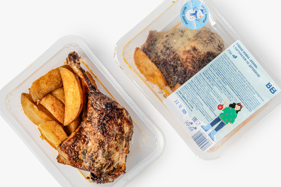 

Утиная ножка ВкусВилл Конфи с картофелем по-деревенски 250 г