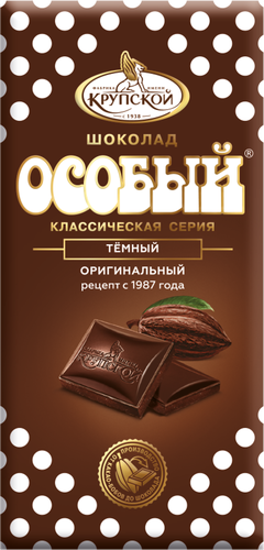 

Тёмный шоколад Фабрика имени Крупской Особый оригинальный 85 г