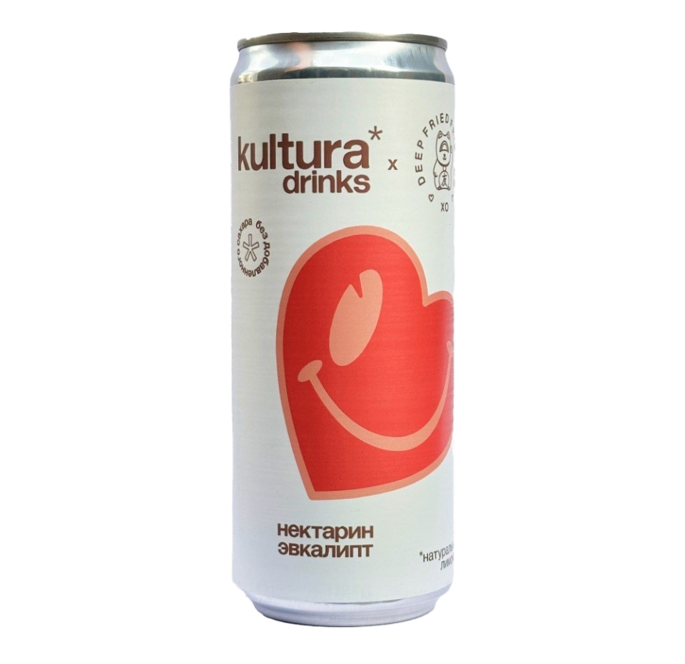 

Напиток газированный Kultura drinks Нектарин эвкалипт 0.33 л