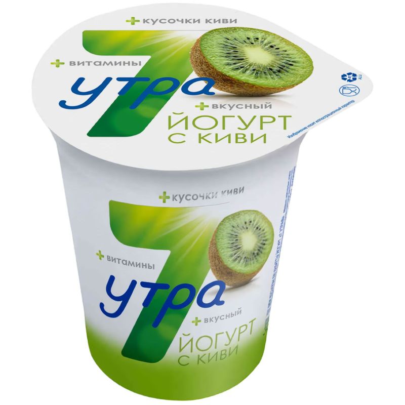 

Йогурт 7 утра двухслойный с киви 2.5% 350 г