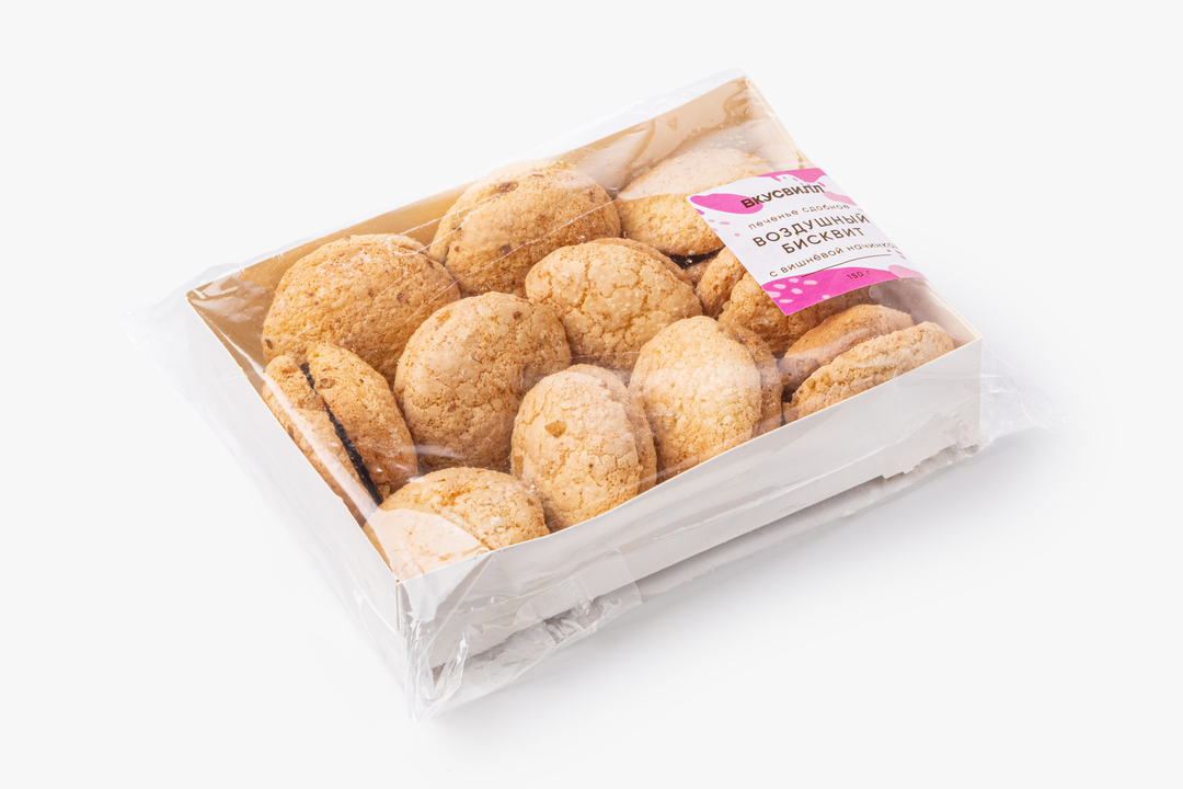 

Печенье сдобное ВкусВилл Воздушный бисквит вишня 150 г