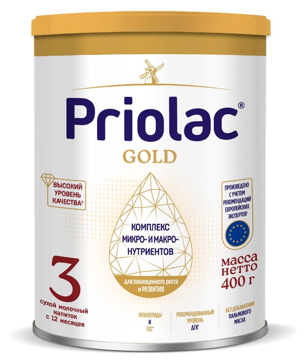 

Смесь молочная сухая Priolac Gold 3 с 12 месяцев 400 г