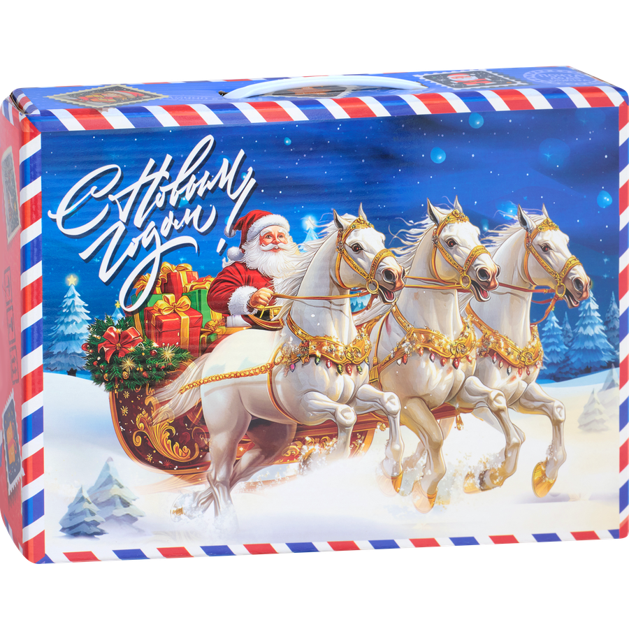 

Новогодний подарок КФ Саратовская Почта 1 кг дизайн упаковки в ассортименте