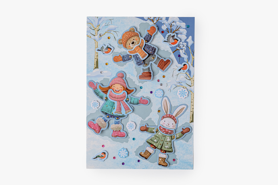 

Набор для творчества ВкусВилл Снежные ангелы объёмная аппликация