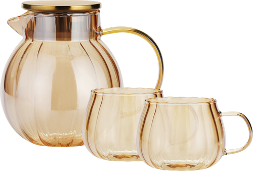 

Набор чайный Hopps Aurora чайник 1.2 л 2 кружки 380 мл