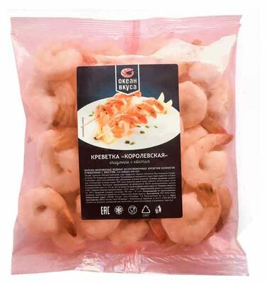 Креветки королевские «Океан Вкуса» очищенные с хвостом 31/40