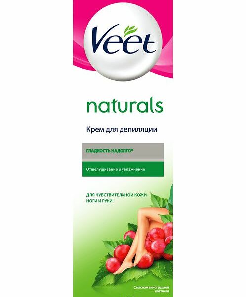 Крем для депиляции Veet Naturals с маслом виноградной косточки