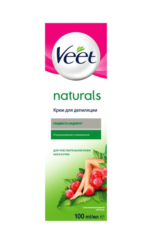 

Крем для депиляции Veet Naturals с маслом виноградной косточки 100 мл